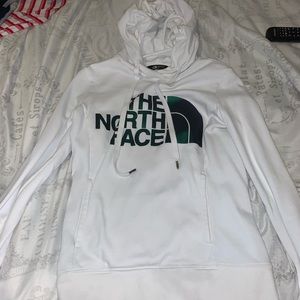 White north face hoodie.